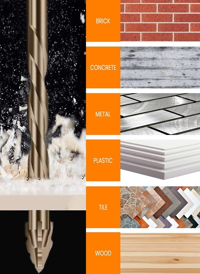 Serplex مجموعة رؤوس مثقاب كهربائية من سيربلكس®، 7 قطع (3-12 مم)، رؤوس من كربيد الفولاذ السبائكي، أسنان منشار رباعية الحواف، موسع ثقوب بساق سداسي، رؤوس مثقاب صناعية عالية القوة من كربيد الفولاذ السبائكي للخرسانة والبلاط والزجاج والرخام - Image 4